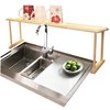 Home Basics Home Basics Space-Saving Oak Wood Over the Sink Multi-Use Shelf ZOR96210